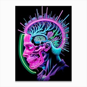 Neon Skull 29 Canvas Print