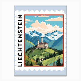 Liechtenstein Travel Stamp Poster Canvas Print