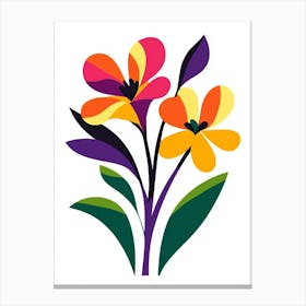 Flowers On A White Background 3 Canvas Print