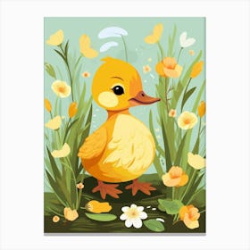 Baby Animal Illustration  Duck 4 Canvas Print