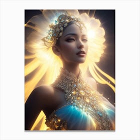 Woman With A Golden Crown Canvas Print