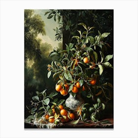 Baroque Floral Still Life Bergamot 2 Canvas Print