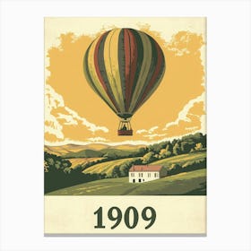 Aihrgdesign A Vintage Travel Poster Of A Hot Air Balloon Floa C9f88beb 0384 43af B66d F0fa99d62836 2 Canvas Print