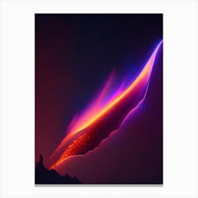 Comet Tail Neon Nights Space Canvas Print