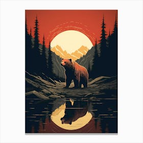 bear in the sunset Canvas Print