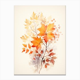 Cute Autumn Fall Scene 51 Canvas Print