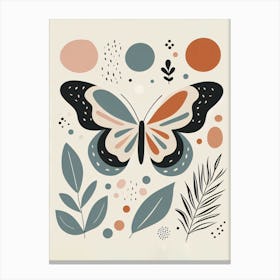 Boho Minimalist Butterfly Poster 4 Canvas Print