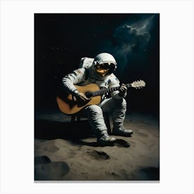 Nasa Astronaut Playing Guitar Canvas Print