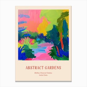 Colourful Gardens Matthaei Botanical Gardens Usa 2 Red Poster Canvas Print