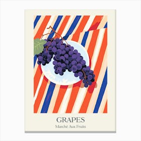 Marche Aux Fruits Grapes Fruit Summer Illustration 1 Canvas Print