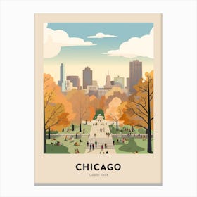 Grant Park Chicago Travel Poster Canvas Print