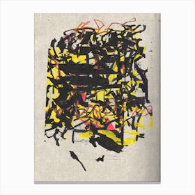 Yellow And Black Collage 2 Canvas Print