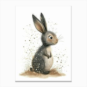 Mini Rex Rabbit Nursery Illustration 3 Canvas Print
