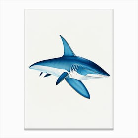 Blue Shark Vintage Canvas Print