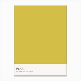 Pear Colour Block Poster Canvas Print