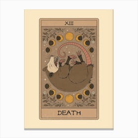 Death - Possum Tarot Canvas Print