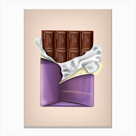 Chocolate Bar Vector Illustration Leinwandbild