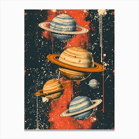 Saturn Planets Canvas Print