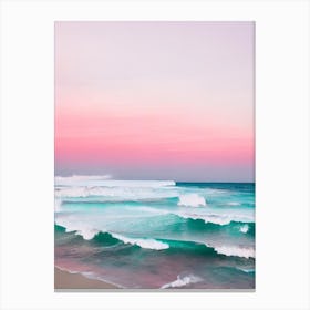 Coogee Beach, Australia Pink Photography 1 Canvas Print
