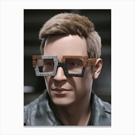 Man Wearing Glasses Canvas Print