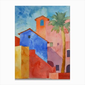 California Watercolor Painting Canvas Print