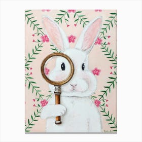 Rabbit With Magnifying Glass 1 Canvas Print