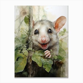 Adorable Chubby Playful Possum 1 Canvas Print