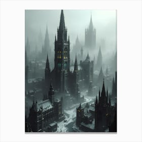 Dark Fantasy City Poster Canvas Wall Room Decor Canvas Print