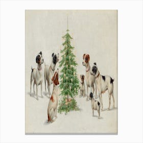 Christmas Dogs 1 Canvas Print