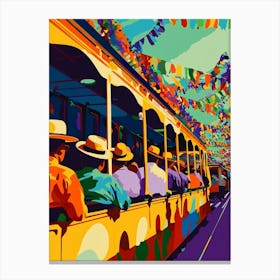 Mardi Gras World Retro Pop Art 3 Canvas Print