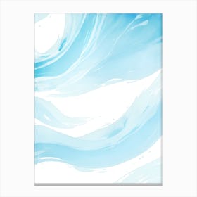 Blue Ocean Wave Watercolor Vertical Composition 117 Canvas Print