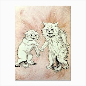 The Fire Of The Mind Agitates The Atmosphere, Louis Wain Canvas Print