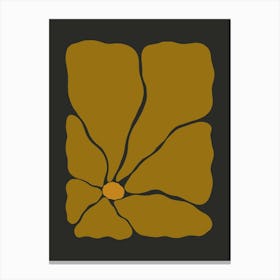 Autumn Flower 03 - Soot Brown Canvas Print