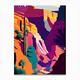 Grand Canyon National Park United States Of America Pop Matisse Canvas Print