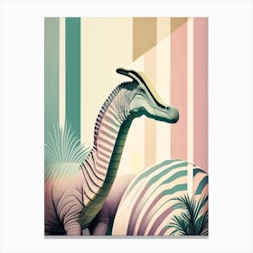 Hadrosaurus Pastel Dinosaur Canvas Print