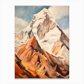 Makalu Nepal China 1 Mountain Painting Canvas Print