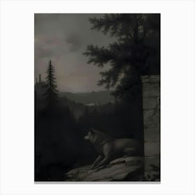 Wolf In The Woods Canvas Print