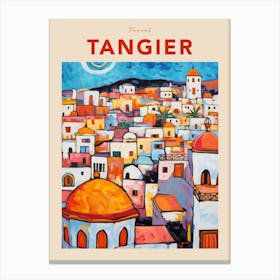 Tangier Morocco 7 Fauvist Travel Poster Canvas Print