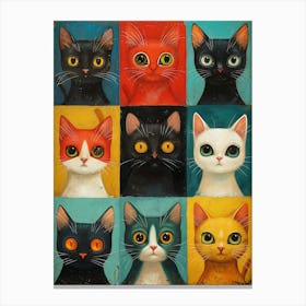 Cats On The Wall Canvas Print