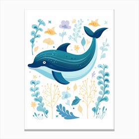 Baby Animal Illustration  Dolphin 4 Canvas Print