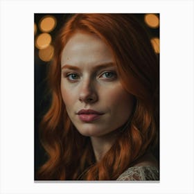 Portrait Of A Red Haired Woman Canvas Print