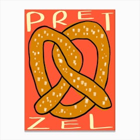 Pretzel Orange Canvas Print