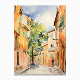 Rome, Italy Watercolour Streets 2 Canvas Print