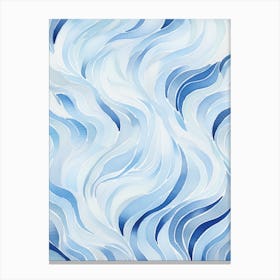 Blue Wavy Pattern Canvas Print