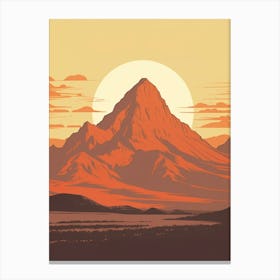 Mount Ararat Retro Poster 1 Canvas Print