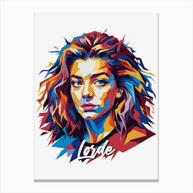 Lorde 01 Portrait Music Icon Style WPAP Pop Art Canvas Print