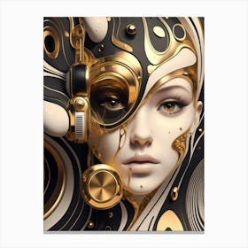 Headphones woman 1 Canvas Print