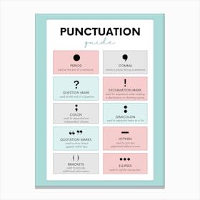 Punctuation Guide Canvas Print