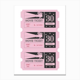 Movie Ticket Canvas Print