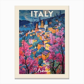 Urbino Italy 3 Fauvist Painting Travel Poster Canvas Print